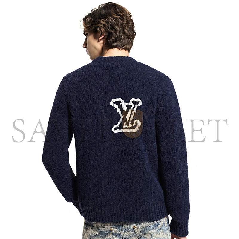 l0vis Vvtt0n lv intarsia crewneck 1ajayx